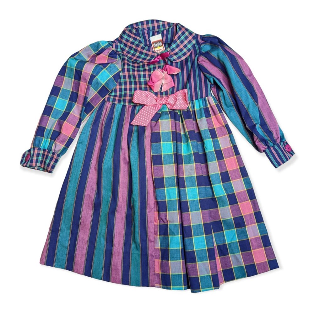 Vintage Chocolate Soup Multicolor Long Sleeve Dress Size 4